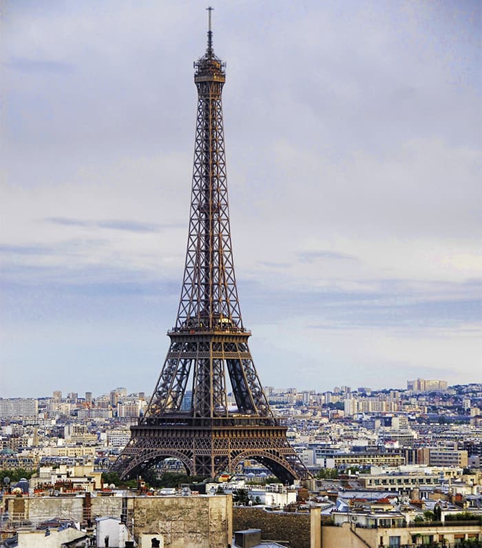 The Eiffel Tower and buildings